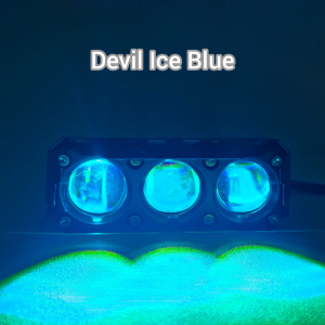 Lampu Tembak 4 Mata CR7 Plus Devil NEW Alumunium Waterproof Premium Devil Eye Merah Dan Senja Biru Super Terang Putih Kuning Hi Low