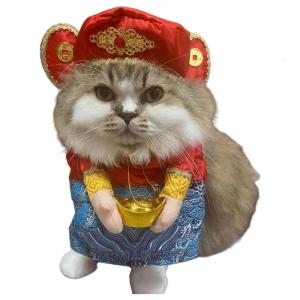 Easy to Wear Pet Jumpsuits Machine Washable Dog Cats Festival Theme Clothing For Halloween New Year Party Gathering