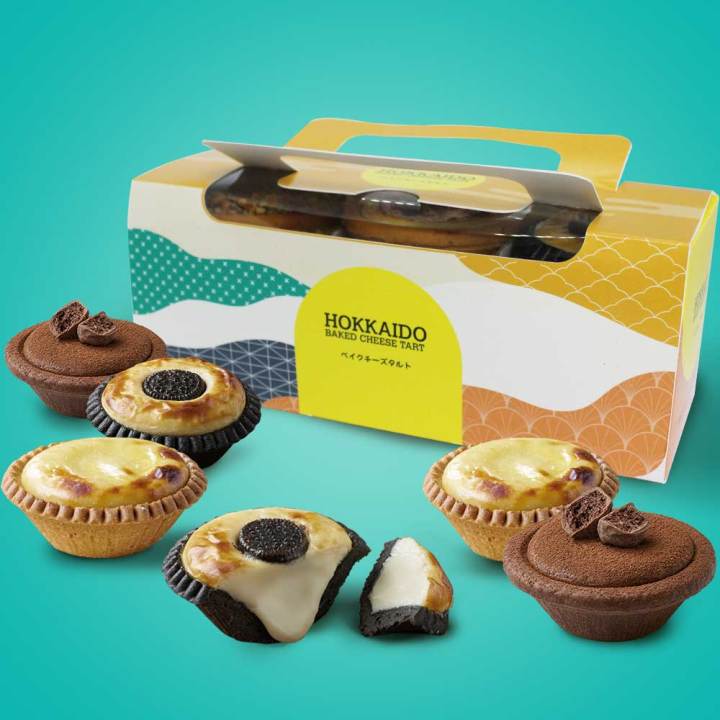 Hokkaido Baked Cheese Tart BOX OF 6 SIGNATURE TART [Selected Store Only] [F&B eCoupon] Lazada