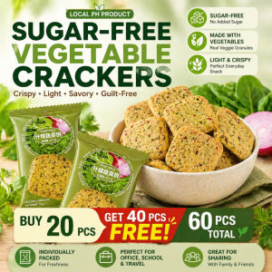 [buy 20pcs free 20pcs ] VEGETABLE BISCUITS – Healthy Diabetic-Friendly Low-Carb Snack Made with Real Veggies