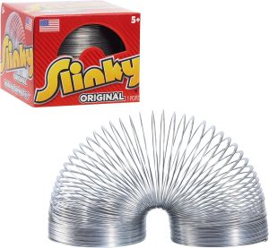 The Original Slinky Walking Spring Toy 2.75-inch Diameter Metal Slinky Fidget Toys Kids Toys for Ages 5 Up by Just Play