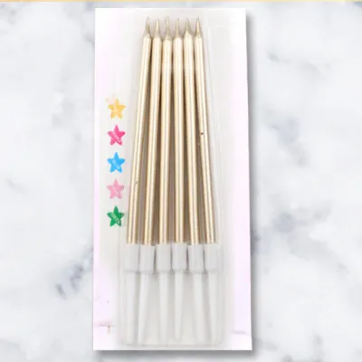 Curvy Modern Cut Luxury Gold Number Candle Birthday Party lilin Hari Jadi Lilin Nombor