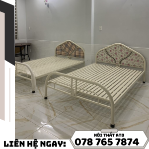 GIƯỜNG SẮT - GIƯỜNG NGỦ 2 3 NGƯỜI NẰM SẮT DÀY CỨNG CÁP SƠN TĨNH ĐIỆN SIÊU BỀN ĐẸP GIÁ RẺ