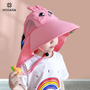 HOZADA Kids Sun Cap Children Beach Hat Travel Sun Hat Casual Sun Hats Portable Beach Cap Large Brim Cap Sun Protection Cap UV Protection for Children