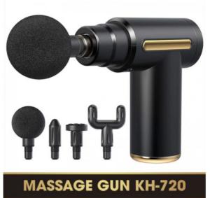 Máy Massage Cầm Tay Fascial Gun Nhật Bản Giúp Giãn Cơ Bắp Tiện Lợi+Tặng Kèm 4 Đầu Mát Xa giúp Giảm đau mỏi cơ bắp hiệu quả Máy Massage Gun Cơ Tay Motor mạnh mẽ có 6 tốc độ điều chỉnh Pin lithium dung lượng lớn 2400mAh