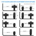 Adjustable Sliding Door Guide Barn Door Bottom Floor Guide Stay Roller 8 Assembly Options. 