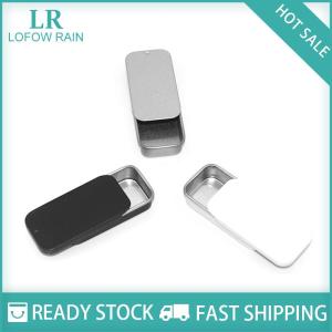 LF Wholesale✨Flash Sale ✨ Metal Rectangular Empty Mini Tin Box Tinplate Push Candy Cases Storage Box