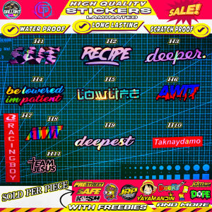 HOLOGRAM/HOLOGRAPHIC EFFECT STICKER (HIGH QUALITY LAMINATED VINYL) FOR MOTORCYCLE & ETC. WITH RANDOM REEBIES!!!