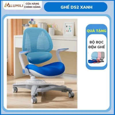 Ghế chống gù công thái học cao cấp Lumili DS2 mới thiết kế thông minh chống cong vẹo cột sống tạo tư thế ngồi chuẩn ghế chống gù