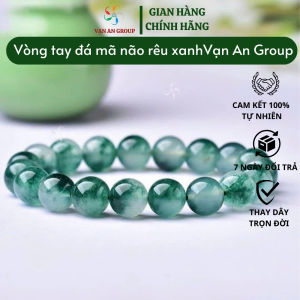 Vòng tay đá mã não rêu xanh Vạn An Group trang sức phong thủy mang đến may mắn bình an tài lộc