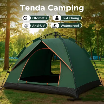 Tenda Camping Buka Otomatis Kapasitas 5 8 Orang Family Tent Tenda Camping Keluarga Kap 5 8 Orang