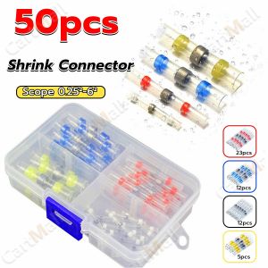 50PCS Solder Seal Wire Connector Waterproof Heat Shrink Middle Connection Terminal Combination Box