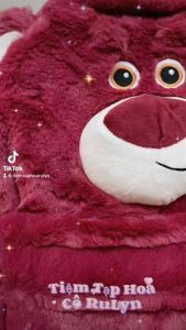 BaLô Gấu Dâu Lotso Size 30cm Lớn Đeo Vai Đi Học Đi Chơi Màu Hồng Lông Mịn Siêu Dễ Thương Siêu Cute