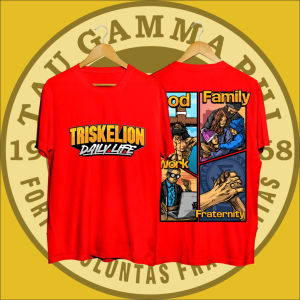 Casual Original FRATERNITY Fraternity TAU GAMMA PHI 1968 T-Shirt (Daily Life Series TGA )For Men 220G Cotton Casual