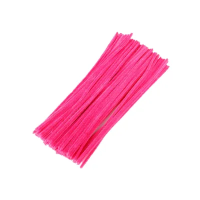 100pcs Colorful Dense Fuzzy Wire Pipe Cleaner Craft Flower Chenille Stem Childrens Handmade DIY