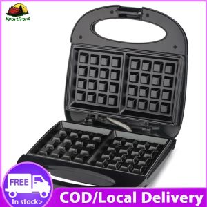 Small Kitchen Waffle Maker for Belgian and Chaffle Waffles with Non-slip Handle and Easy Clean Surface