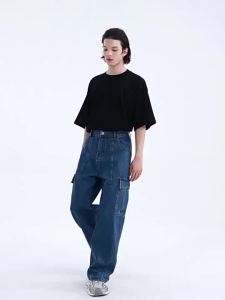 Baggy Pants For Men Denim Pants Korean Fashion R trend cargo Jeans Straight Cut Pants