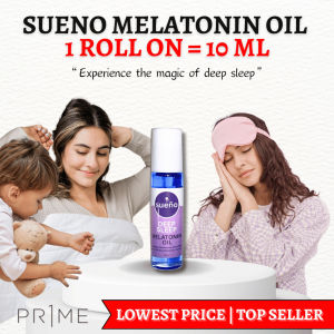 Sueno Melatonin Oil Promotes Deep & Restful Sleep l Eases Anxiety l Calms Mind & Body  10ml/Roll On..