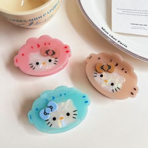 EIJINGY ลูกกวาดสี ที่หนีบผมรูปปลา กรดอะซิติก แบบเกาหลี คลิปการ์ตูนฉลาม แฟชั่น คลิปจับ คลิปผมแมวคิตตี้ ผู้หญิง เด็กผู้หญิง