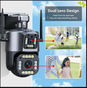 V380  CCTV Camera Dual Lens  Wi-Fi Wireless Outdoor Ip Security 4K 8Mp Night Vision two-way call CCTV Camera Connect Cellphone CCTV Camera No Need Internet  SC02 WIFI