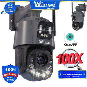 Wistino HD 6MP WIFI/4G PTZ Security Camera 100X Digital Zoom Night Full Color Camera Outdoor AI Human Detect Support ONVIF Surveillance Camera IScee APP