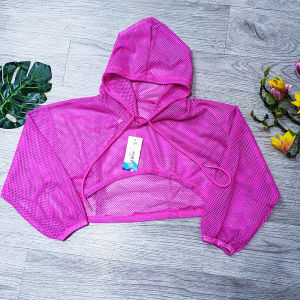 Áo tanktop nữ tập gym yoga aerobic thể thao khoác ngoài có mũ chất liệu thun lưới thoáng mát BINSPORTS A273