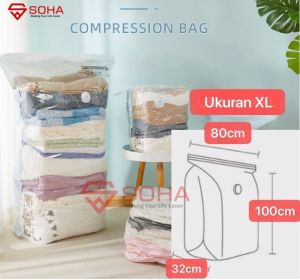VB-09 Plastik Vacum Baju Kompres Seprei Bantal Selimut / Plastic Vacuum Storage compression Bag Plastic Kantong Travel Bag Kompresi Vacum