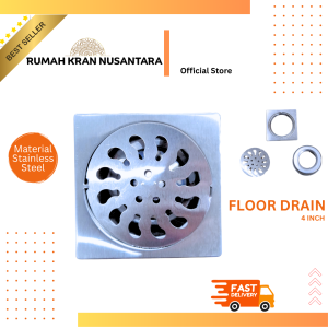 Floor Drain Saringan Got Saringan Kamar Mandi Stainless Steel 4inch Kualitas PREMIUM