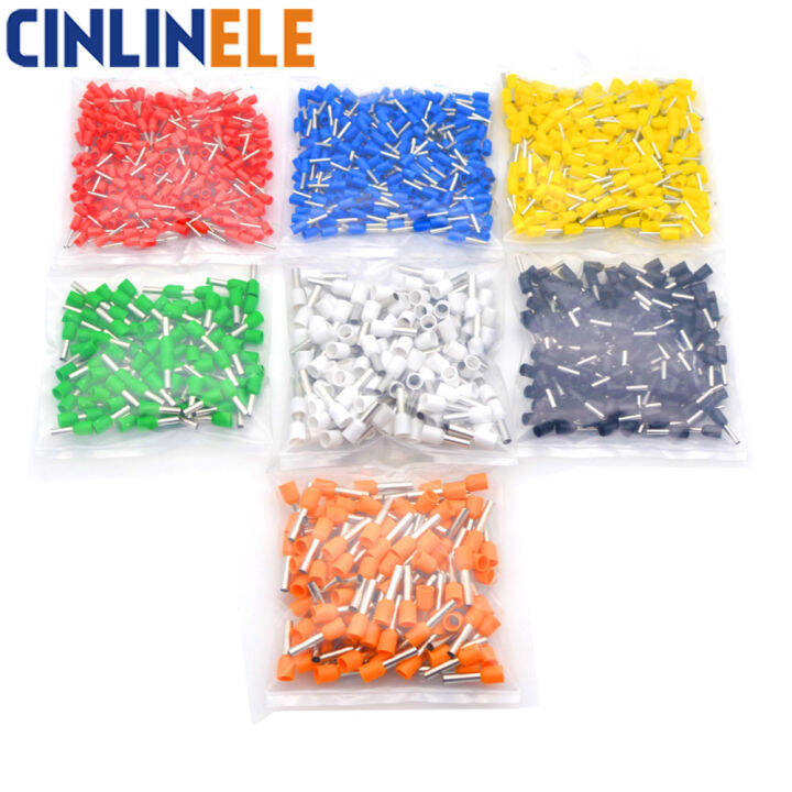 1000pcs/lot Crimp Terminal Tube Pre Insulating terminal Bootlace ...