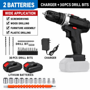 CHIC Impact Cordless Drill screwdriver hand drill tool box set Electric Tool Original Brushless with 198VF Batteries