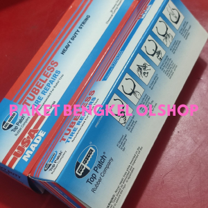 [Paket 1 Kg || 5 Kotak] Karet Tambal Ban Tubeless Top Patch USA MADE ORIGINAL