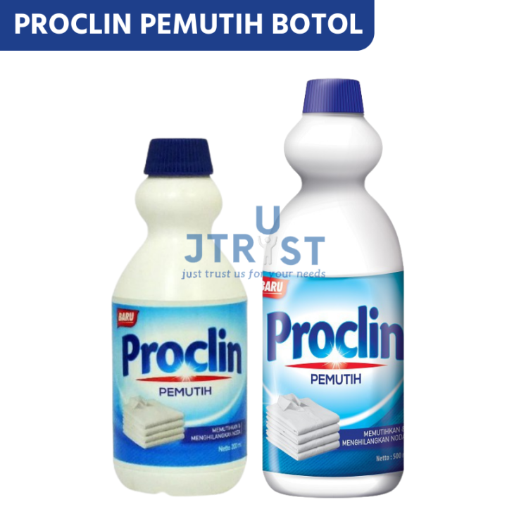 Proclin Pemutih Pakaian Kemasan Botol Ukuran 200ml & 500ml | Lazada ...