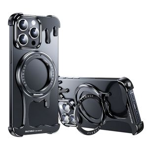 OATSBASF Metal Phone Case For iPhone 15 / 15 Pro / 15 ProMax /14 Pro / 14 ProMax / 13 Pro / 13 ProMax Frame  Shockproof Cover Bumper Utral-Thin Corner Case