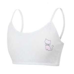 Children Vest Undershirt Hypoallergenics Cotton Fabric School Age Comfort for Girls Aged 8-12