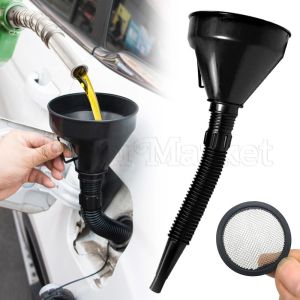 2-In-1 Refueling Funnel With Strainer / Plastic Flexible Funnel for Car Petrol Diesel Coolant / Car Bike Truck Refueling Funnel Fuel Filling Tool