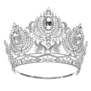 Miss World Beauty Pageant Crown High-End Angola Crown Birthday Prom Wedding Bridal Tiara Headband Big Miss Universe Crown