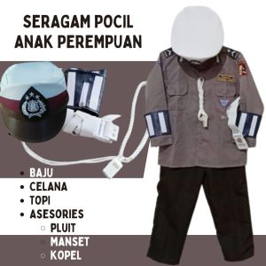 Baju seragam - Ukuran M - POCIL anak PEREMPUAN ukuran PAUD TK