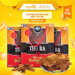 Khô Bò Thu Ba Quảng Ngãi hộp 500gr [VOVEDACSAN]