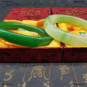 [COD] MINIFRIUT Real ite Natural Ice Green Bangle Luxury Bracelet For Women Gifts Girlfriend