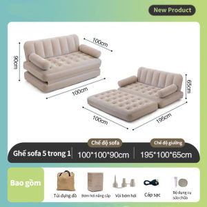 Ghế sofa giường hơi phủ nhung 2 trong 1Chế độ sofa+Chế độ giườngTự bơm hơi không tốn sức