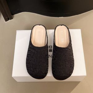 [Free Shipping] 2026 Summer New Style WomenS Open-Toe Mules For Outdoor Wear Round-Toe Slip-On Lazy Shoes With Soft Soles Casual WomenS Shoes