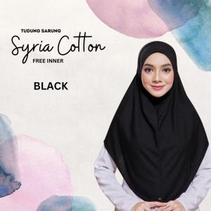 SYRIA  COTTON INSTANT SARUNG PREMIUM PLAIN WITH TAG Jilbab