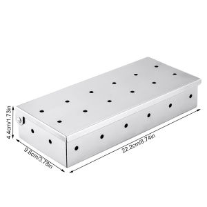 BBQ Stainless Steel Smoker Box Grilling Smoke Generator Charcoal Smoking Box Smokey BBQ Barbecue Tool