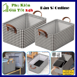 Hộp Vải Khung Thép Họa Tiết Caro Chất Liệu Vải Không Dệt Cao Cấp - Hộp Đựng Quần Áo Khung Thép Gấp Gọn Tiện Lợi Bảo Quản Quần Áo Bền Đẹp / Giỏ Đựng Quần Áo Chăn Mền Đa Đăng