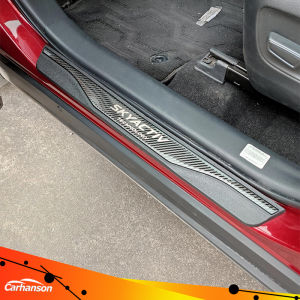 carhanson Car Accessories For Mazda 3 6 CX30 CX5 2013-2023 Stainless Steel Door Sill Trim Strip Side Step Pedal Cover Protector  Auto Sticker