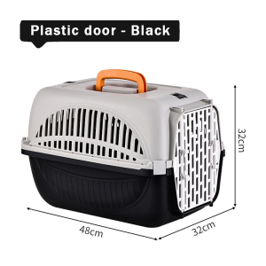 Pet Carrier Travel Cage With Sky Window Cat Dog carrier with Bowl Pet Cage Airline Approved Cat Cage