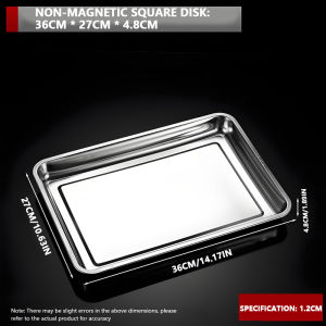 premium 304 stainless steel tray | multi-purpose deep rectangular tray