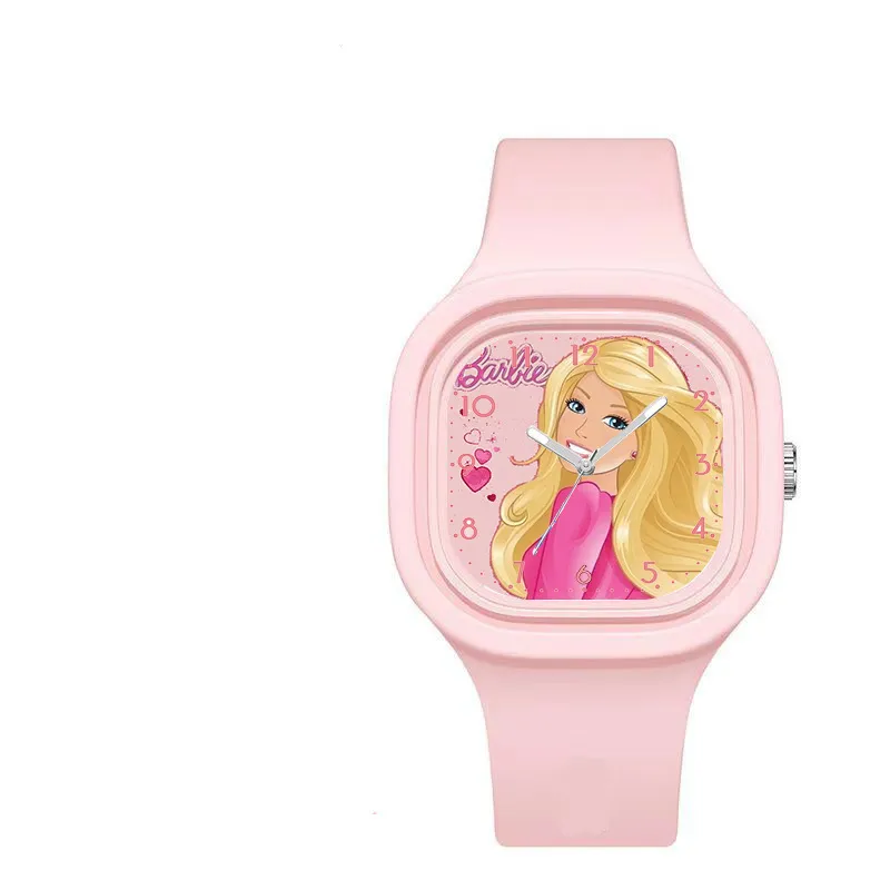 Kid's Cartoon Pink Barbie Watch Cartoon Watches Girl Quartz