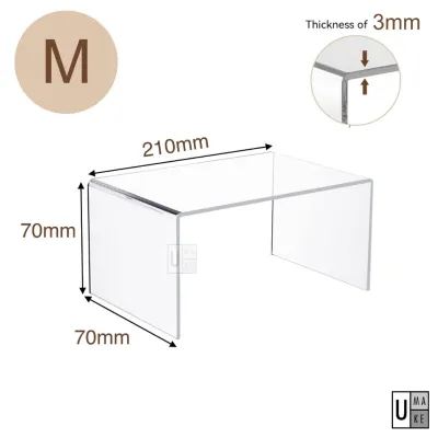 UMAKE Acrylic U-Shape Display Stand Shoes Display Stand Rack Showcase Collectibles Display Stands