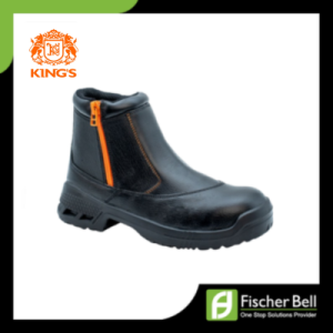 Kings KWD206 Mid Cut Zipper Safety Boot (Black)